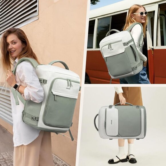 17.3 Inch Carry On Backpack Water Resistant Backpack Luggage Lightweight - Picture 5 of 7